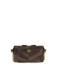 Valentino Garavani Brown Calf Leather Bos Taurus Shoulder Bag