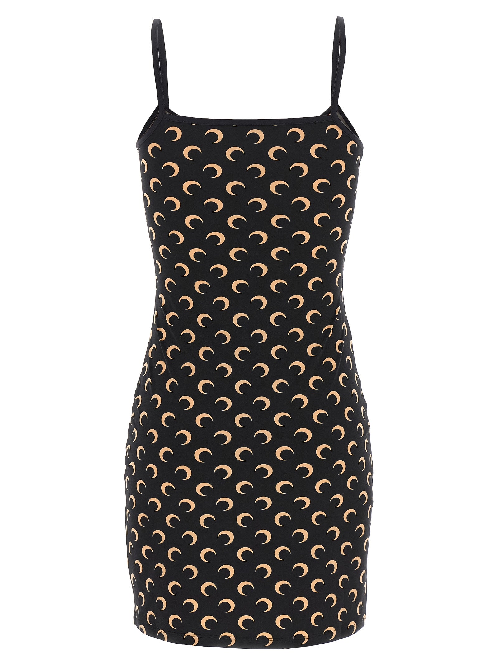 Marine Serre Black Polyamide Short Dress