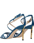 Tom Ford Blue Leather Stiletto Heel Sandals