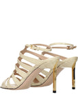 Tom Ford Beige Leather Stiletto Heel Sandals