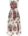 Dolce & Gabbana White Cotton Midi Dress