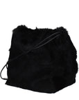 Jil Sander Black Fur Shoulder Bag
