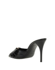 Saint Laurent Black Lamb Ovis Aries Aries Stiletto Heel Sandals