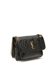 Saint Laurent Black Calf Leather Bos Taurus Shoulder Bag