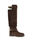 Jimmy Choo Brown Calf Leather Bos Taurus Lace-Up Boots