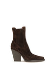 Paris Texas Brown Calf Leather Bos Taurus Ankle Boots
