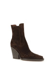 Paris Texas Brown Calf Leather Bos Taurus Ankle Boots