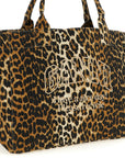 Ganni Brown Recycled Cotton Tote Bag