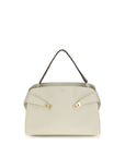 Ferragamo Beige Calf Leather Bos Taurus Shoulder Bag