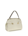 Ferragamo Beige Calf Leather Bos Taurus Shoulder Bag