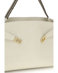 Ferragamo Beige Calf Leather Bos Taurus Shoulder Bag