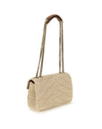 Saint Laurent Beige Raffia Shoulder Bag