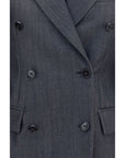 Balenciaga Gray Wool Oves Aries Blazer