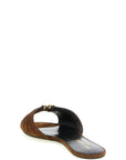 Saint Laurent Brown Calfskin Slides