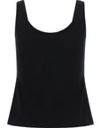 Off-White Black Cotton Tank Tops