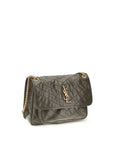 Saint Laurent Bicolor Calf Leather Bos Taurus Shoulder Bag