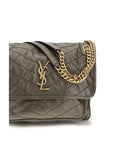Saint Laurent Bicolor Calf Leather Bos Taurus Shoulder Bag