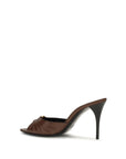 Saint Laurent Brown Calf Leather Bos Taurus Mules