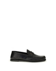 Saint Laurent Black Calf Leather Bos Taurus Slip-On Loafers