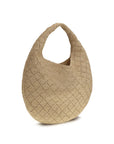 Saint Laurent Beige Raffia Shoulder Bag
