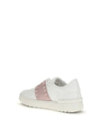 Valentino Garavani White Calf Leather Bos Taurus Low Top Sneakers