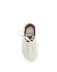 Balmain White Calf Leather Bos Taurus Athletic Sneakers