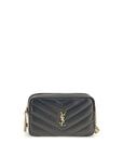 Saint Laurent Black Lamb Ovis Aries Aries Shoulder Bag