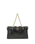 Valentino Garavani Black Lamb Ovis Aries Aries Shoulder Bag
