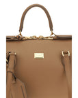 Dolce & Gabbana Beige Calf Leather Bos Taurus Shoulder Bag