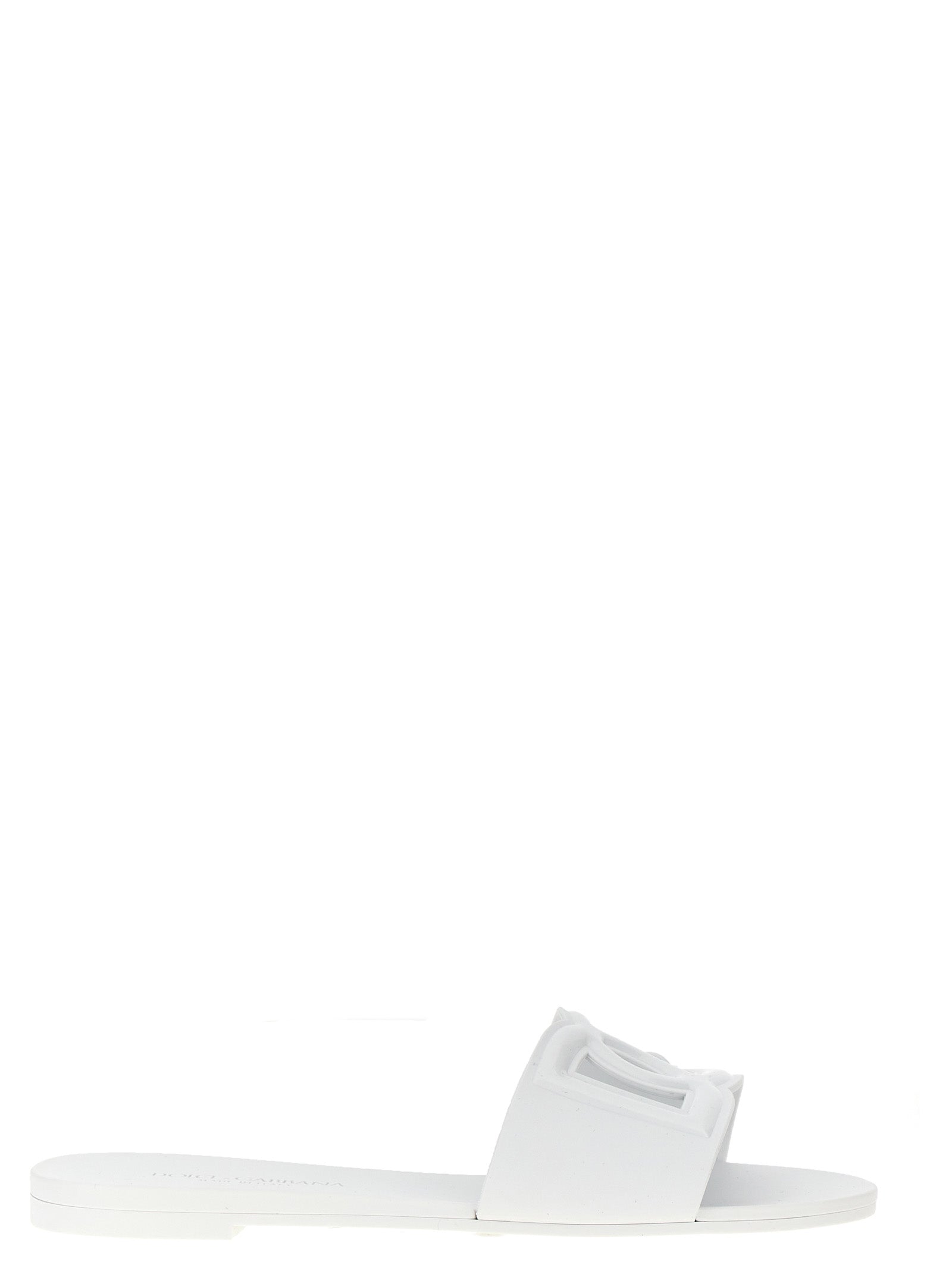Dolce &amp; Gabbana White Plastic Slides