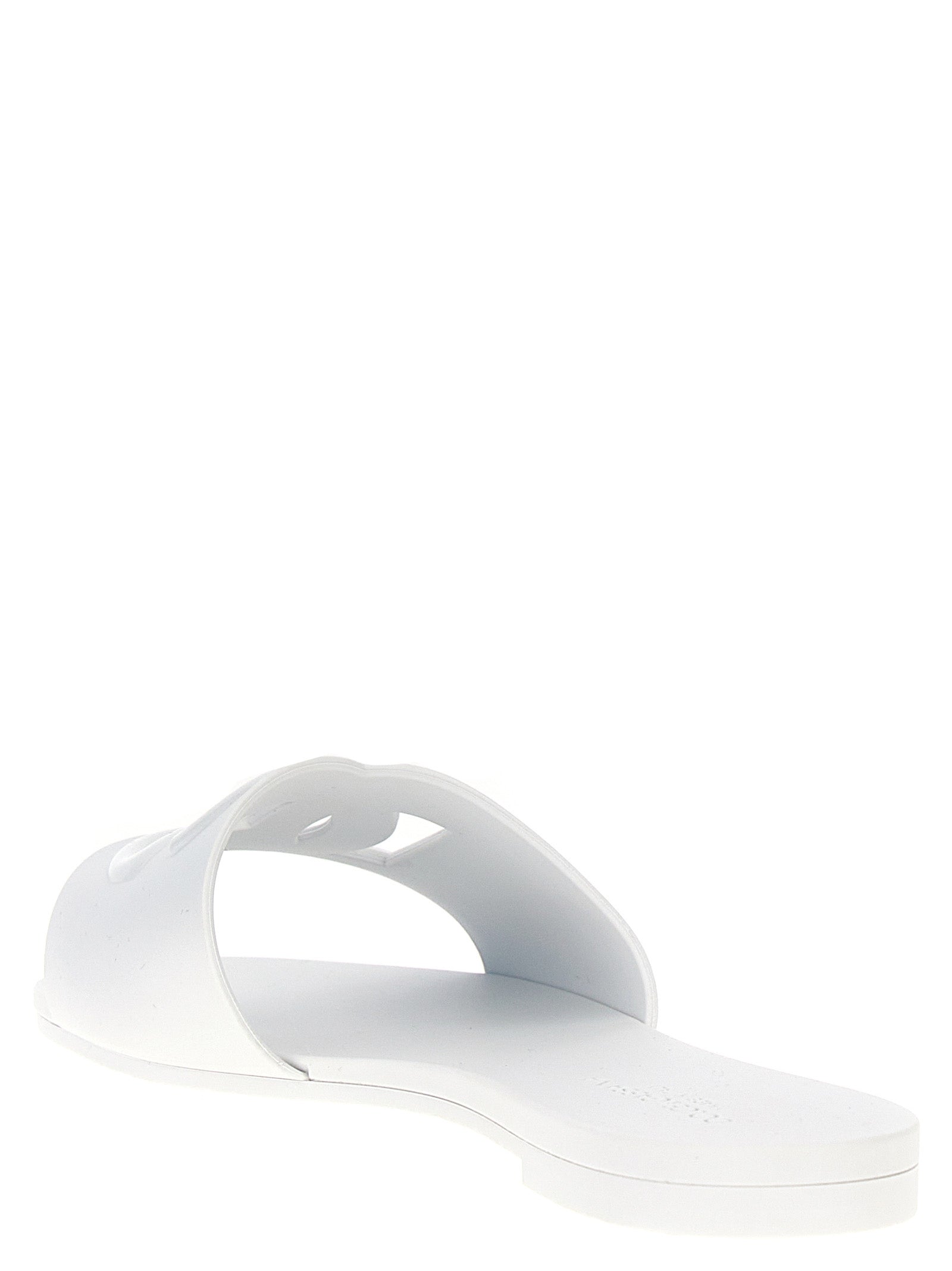 Dolce &amp; Gabbana White Plastic Slides