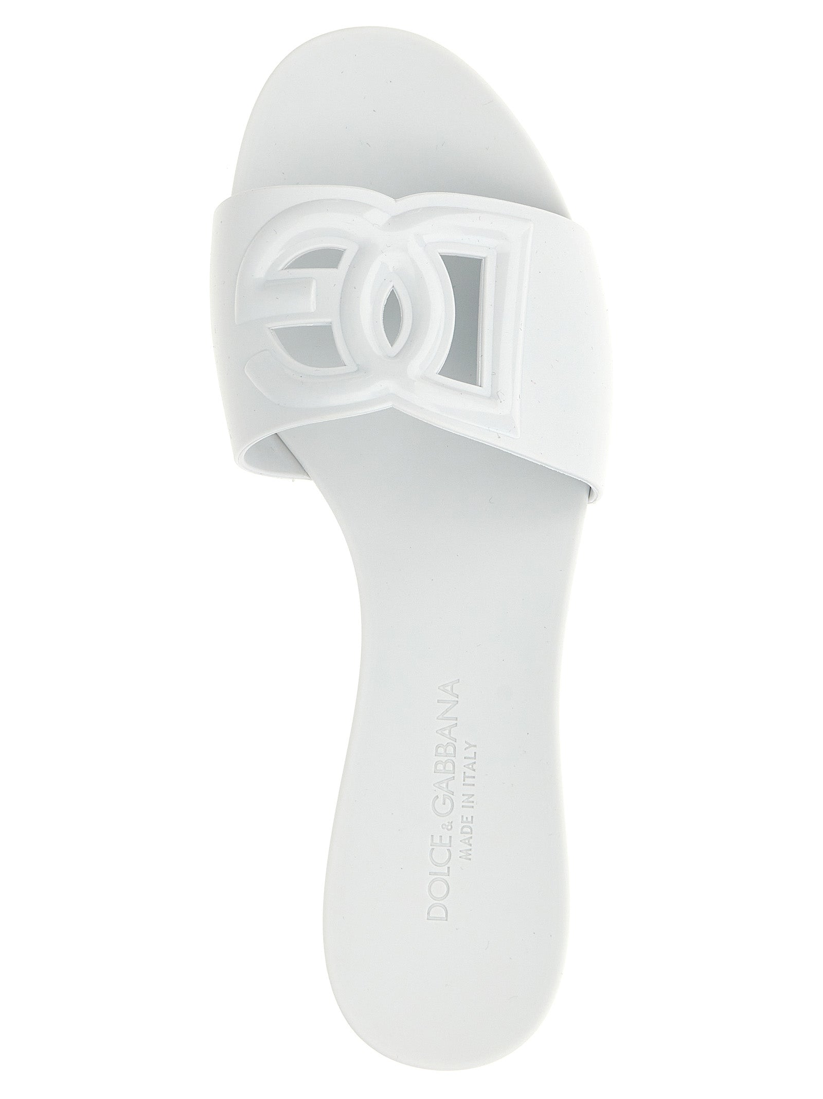 Dolce &amp; Gabbana White Plastic Slides