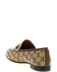 Gucci Beige Polyester Slip-On Loafers