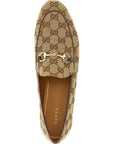 Gucci Beige Polyester Slip-On Loafers