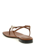 Gucci Brown Calfskin Flat Sandals