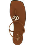 Gucci Brown Calfskin Flat Sandals