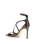 Jimmy Choo Brown Calf Leather Bos Taurus Stiletto Heel Sandals