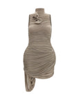 Magda Butrym Beige Copper Cocktail Dress