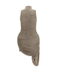 Magda Butrym Beige Copper Cocktail Dress