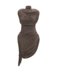 Magda Butrym Brown Copper Cocktail Dress