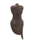 Magda Butrym Brown Copper Cocktail Dress
