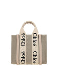 Chloé Brown Linen Handbag