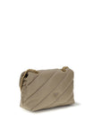 PINKO Beige Calf Leather Bos Taurus Shoulder Bag