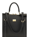 Dolce & Gabbana Black Calf Leather Bos Taurus Shoulder Bag