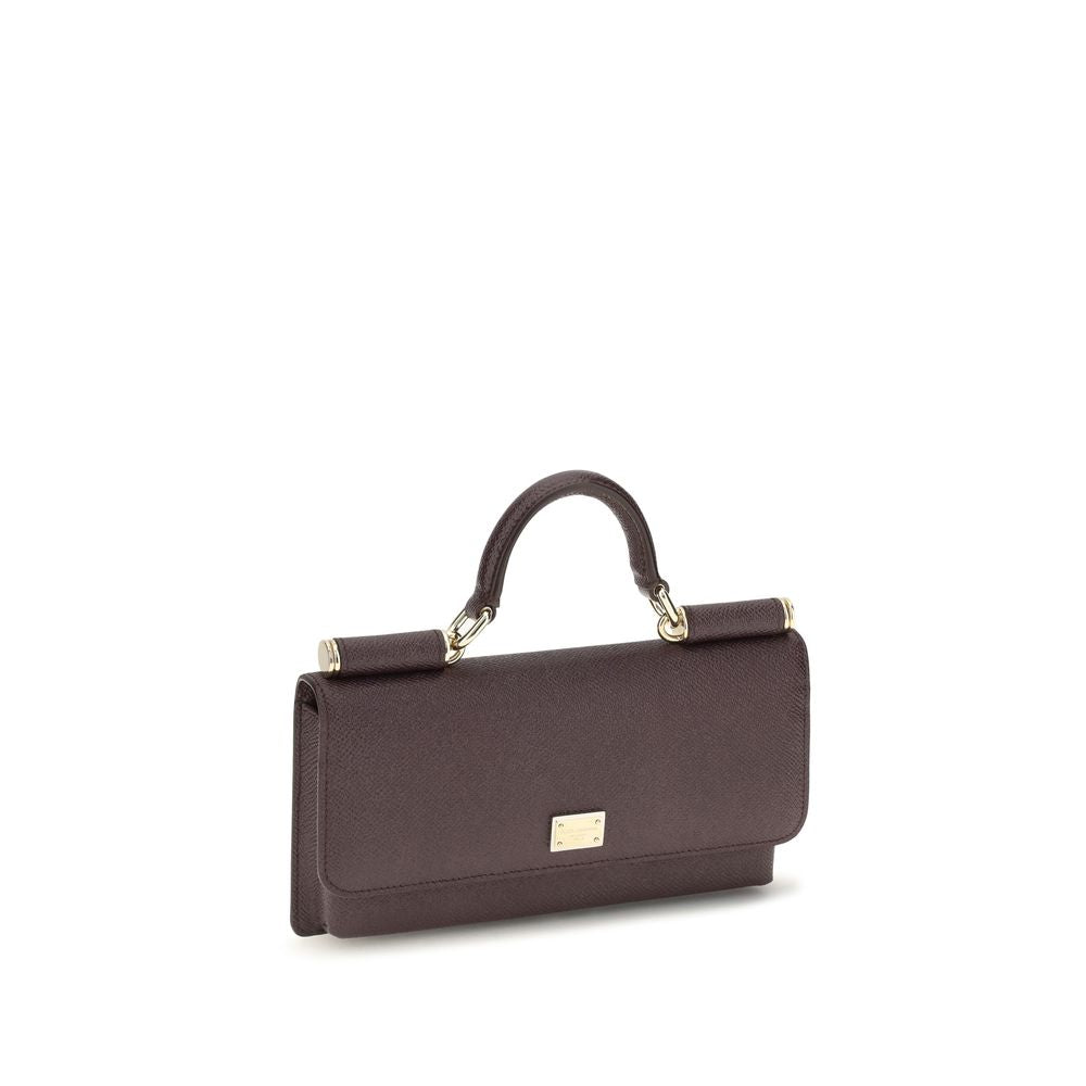 Dolce &amp; Gabbana Brown Calf Leather Bos Taurus Shoulder Bag