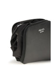Prada Black Calf Leather Bos Taurus Shoulder Bag