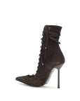LE SILLA Brown Calf Leather Bos Taurus Lace-Up Boots