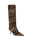 LE SILLA Brown Hair High Heel Boots
