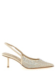 LE SILLA Beige Polyester Mid Heel Pumps