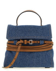 Moschino Blue Cotton Handbag